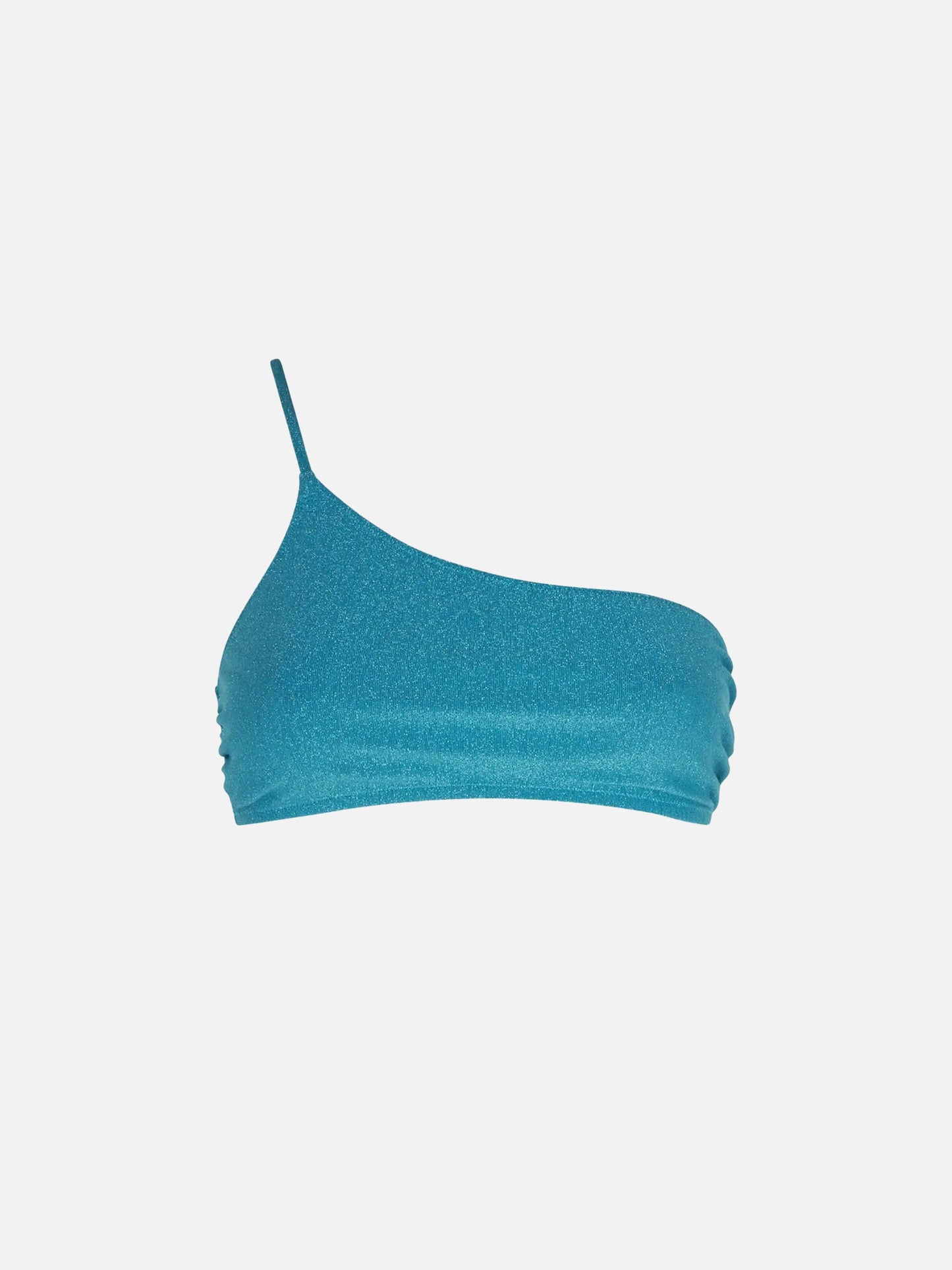 Lurex sky one shoulder bralette