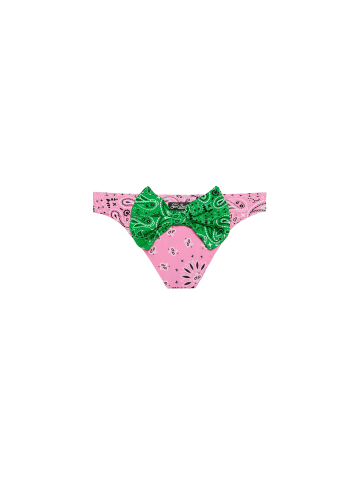 Girl swim briefs with bandanna print - MC2 Saint Barth