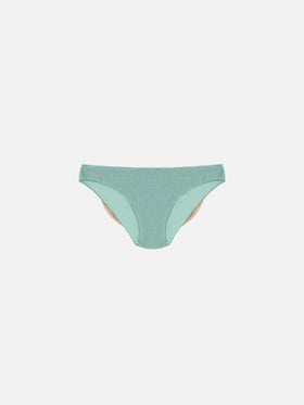 Madame water green lurex swim briefs with bow - MC2 Saint Barth