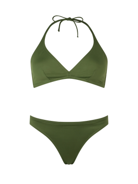 Woman military green triangle bralette bikini Gaia Maia - MC2 Saint Barth
