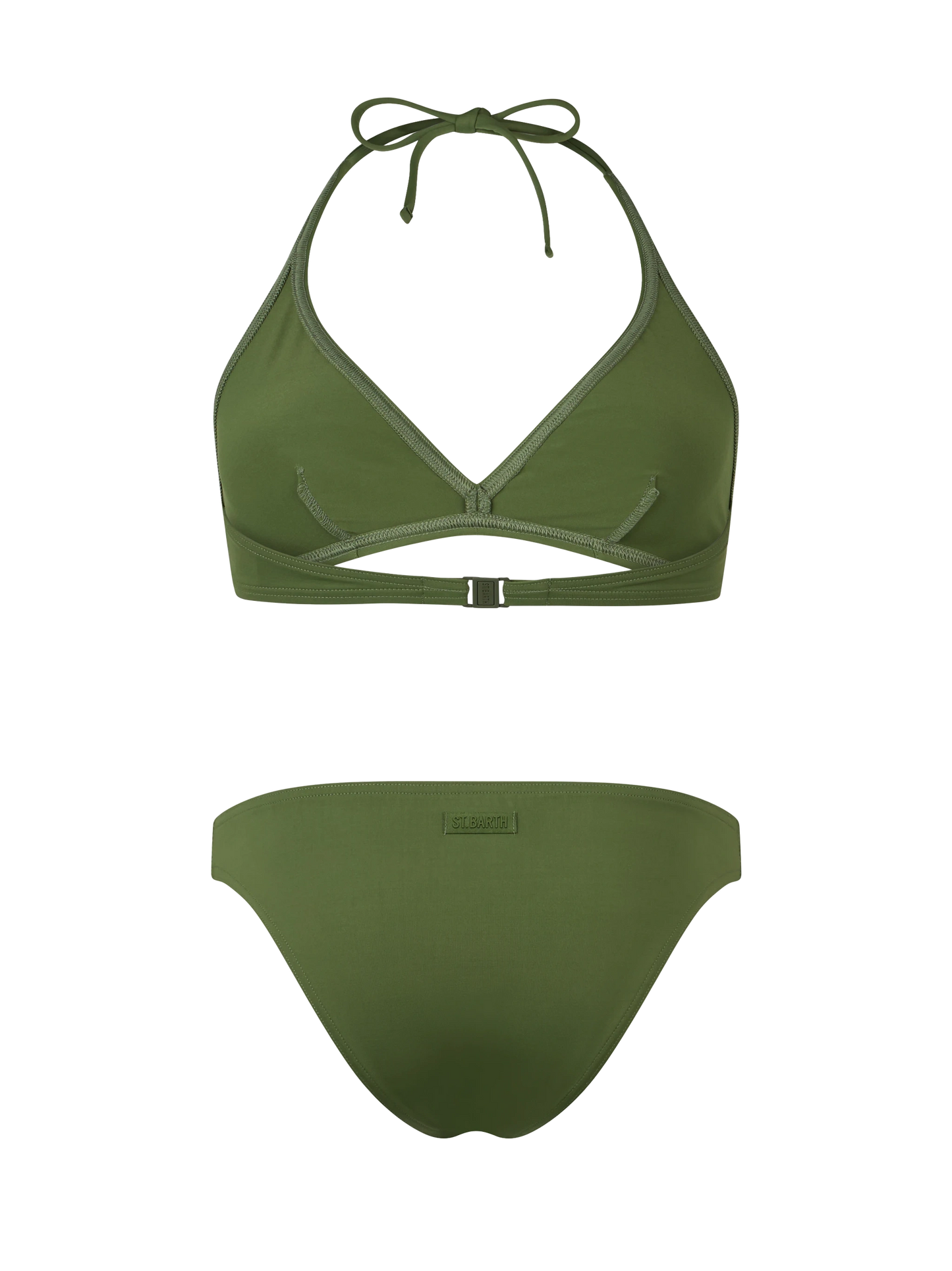 Woman military green triangle bralette bikini Gaia Maia - MC2 Saint Barth