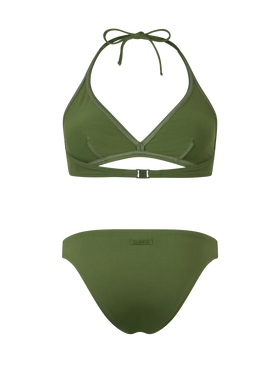 Woman military green triangle bralette bikini Gaia Maia - MC2 Saint Barth