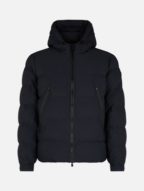 Man navy blue hooded puffer jacket Maier - MC2 Saint Barth