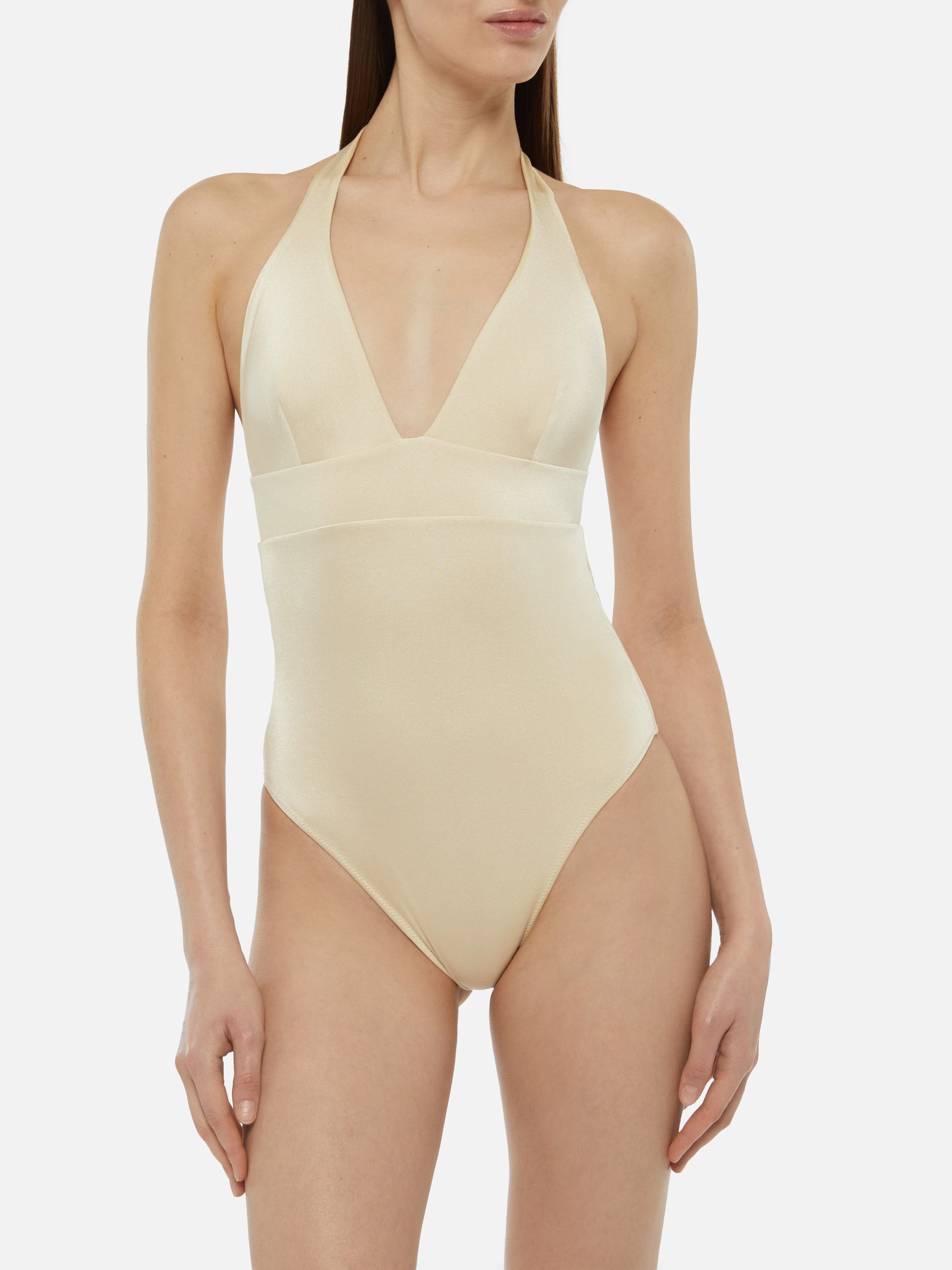 Marylin shimmer gold one-piece swimsuit - MC2 Saint Barth