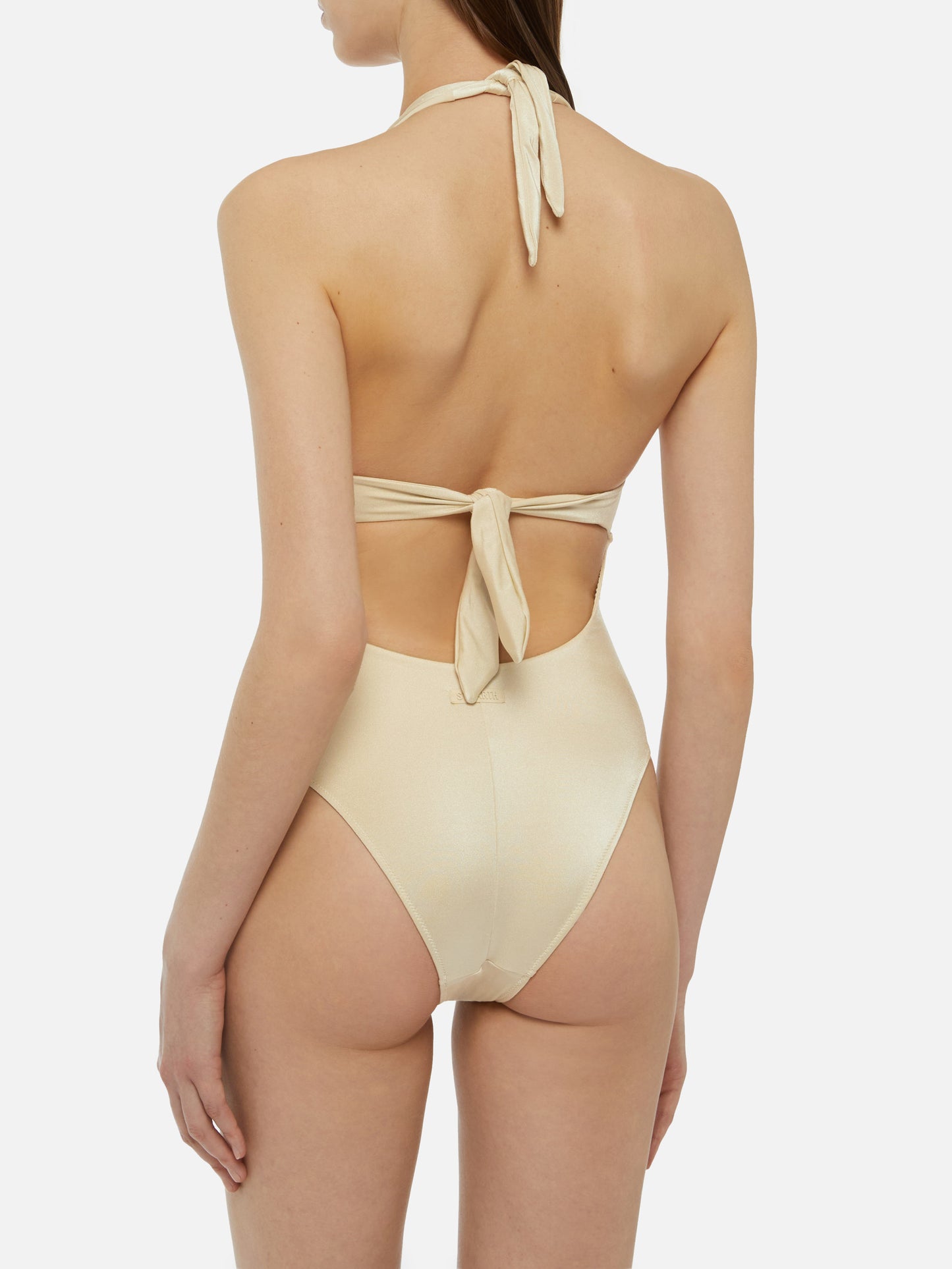 Marylin shimmer gold one-piece swimsuit - MC2 Saint Barth