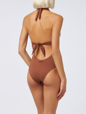 Woman brown one-piece Marylin swimsuit - MC2 Saint Barth