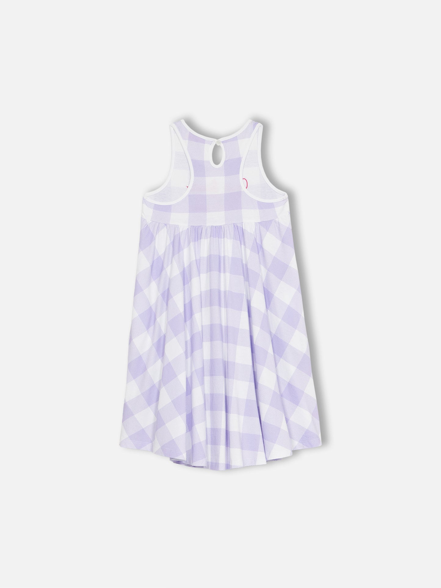 Girl cotton dress Masha with print and "Oggi faccio la Brava" embroidery - MC2 Saint Barth