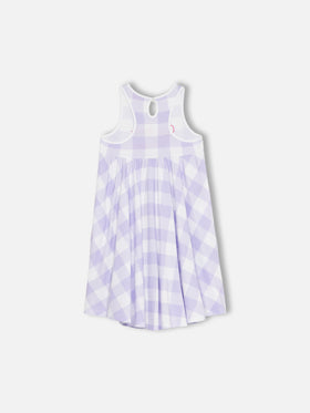 Girl cotton dress Masha with print and "Oggi faccio la Brava" embroidery - MC2 Saint Barth