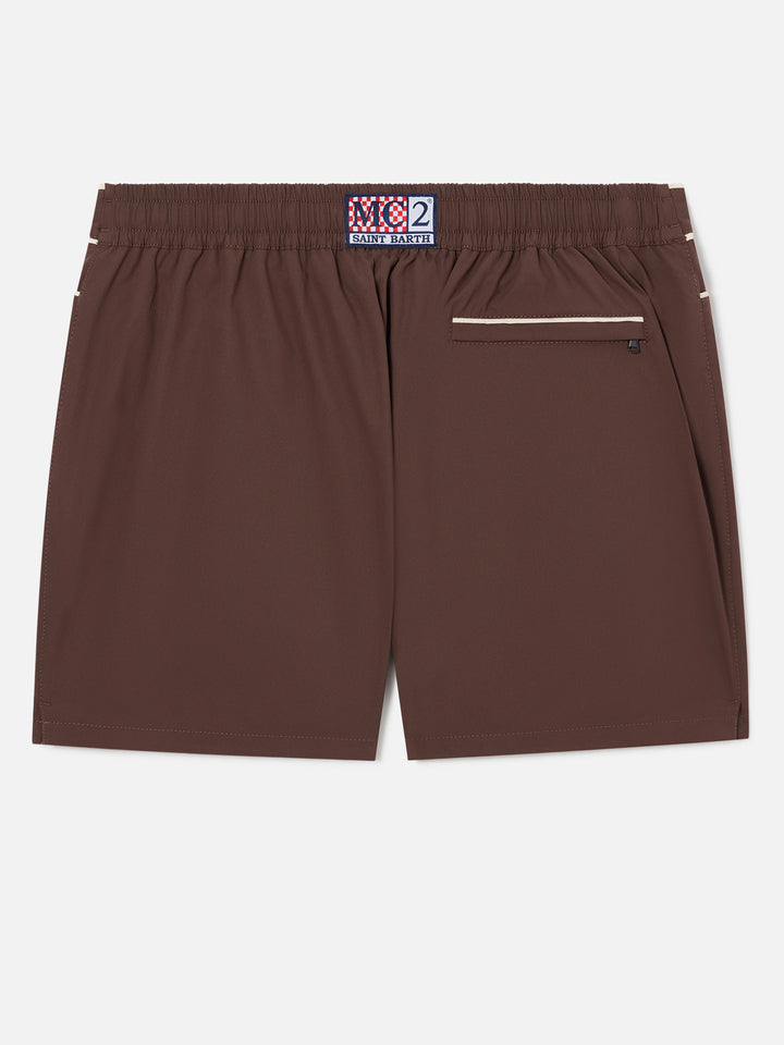 Master Piping swim shorts in brown