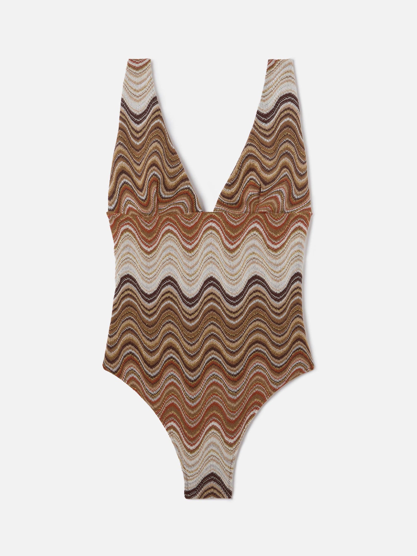 Maillot de bain une-pièce Mavi en tissu raschel dégradé marron 