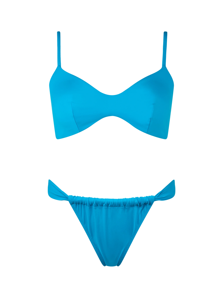 Woman turquoise scoop bralette bikini May Noelle - MC2 Saint Barth
