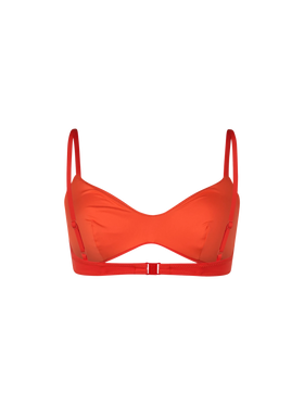 Woman orange scoop bralette beach top May - MC2 Saint Barth