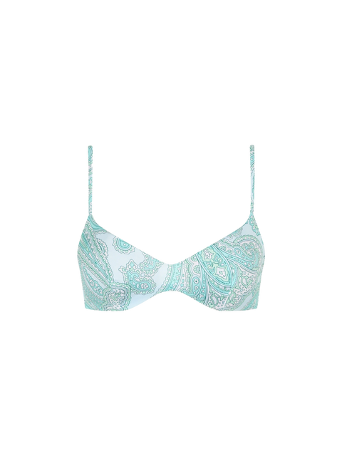 Woman paisley scoop bralette beach top May - MC2 Saint Barth