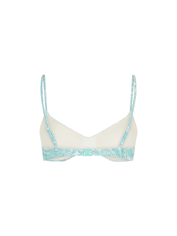 Woman paisley scoop bralette beach top May - MC2 Saint Barth