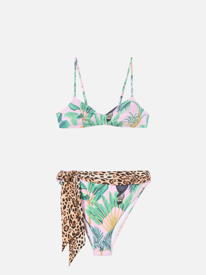 Bralette bikini May Sienna with tropical print