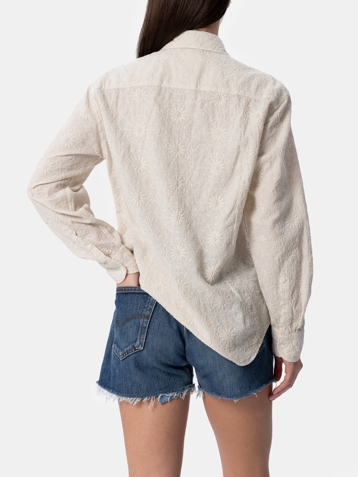 Woman classic Sangallo cotton shirt Meredith - MC2 Saint Barth