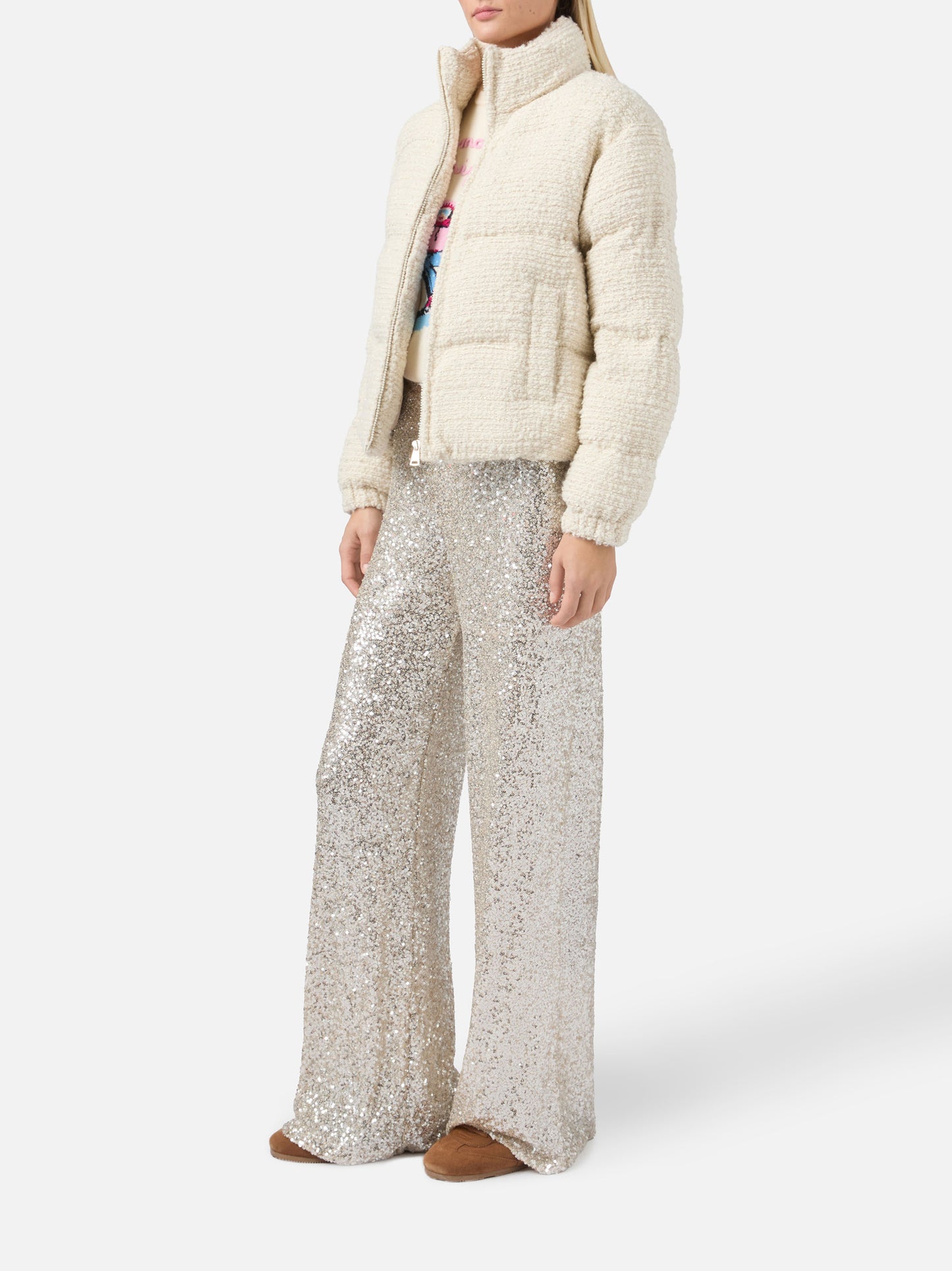 Maddy Tweed Steppjacke aus Lurex-Tweed