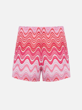Woman rachel knit fabric pull up shorts Meave - MC2 Saint Barth