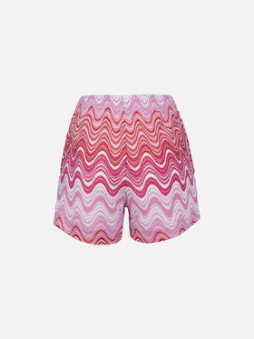 Woman rachel knit fabric pull up shorts Meave - MC2 Saint Barth