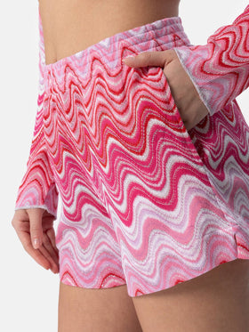 Woman rachel knit fabric pull up shorts Meave - MC2 Saint Barth