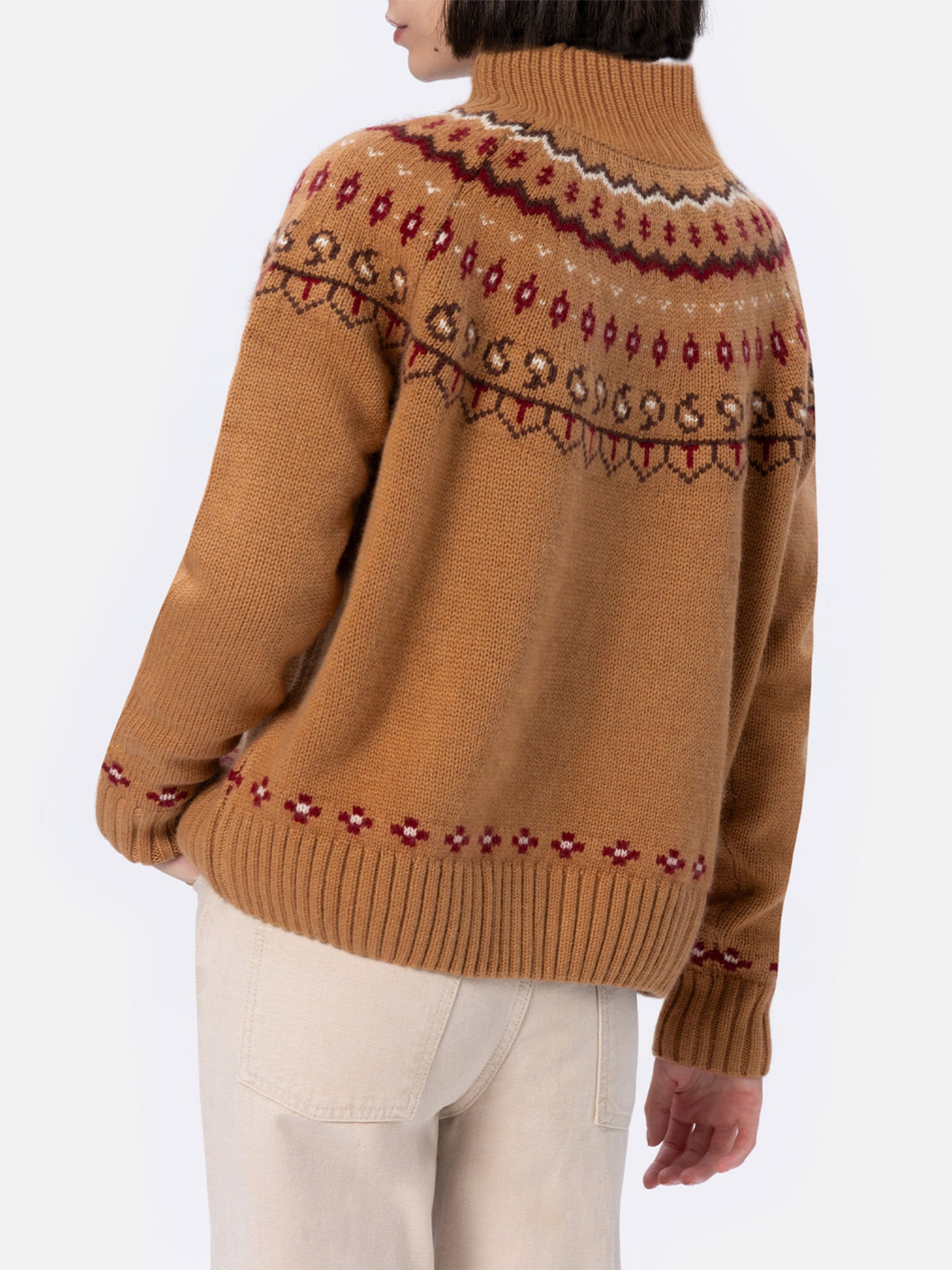 Damenpullover Meghan aus Kaschmirmischung mit nordischem Jacquard