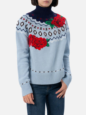 Damenpullover Meghan aus Kaschmirmischung mit nordischem Jacquard