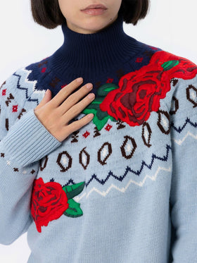 Damenpullover Meghan aus Kaschmirmischung mit nordischem Jacquard