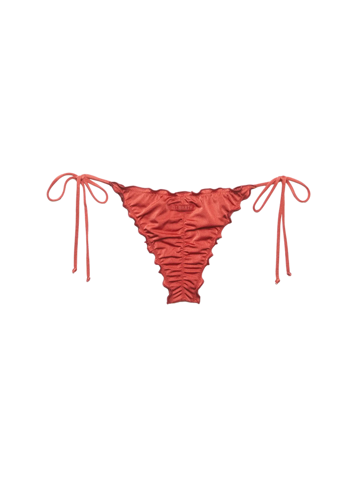 Miami cheeky shimmer brick red swim briefs - MC2 Saint Barth