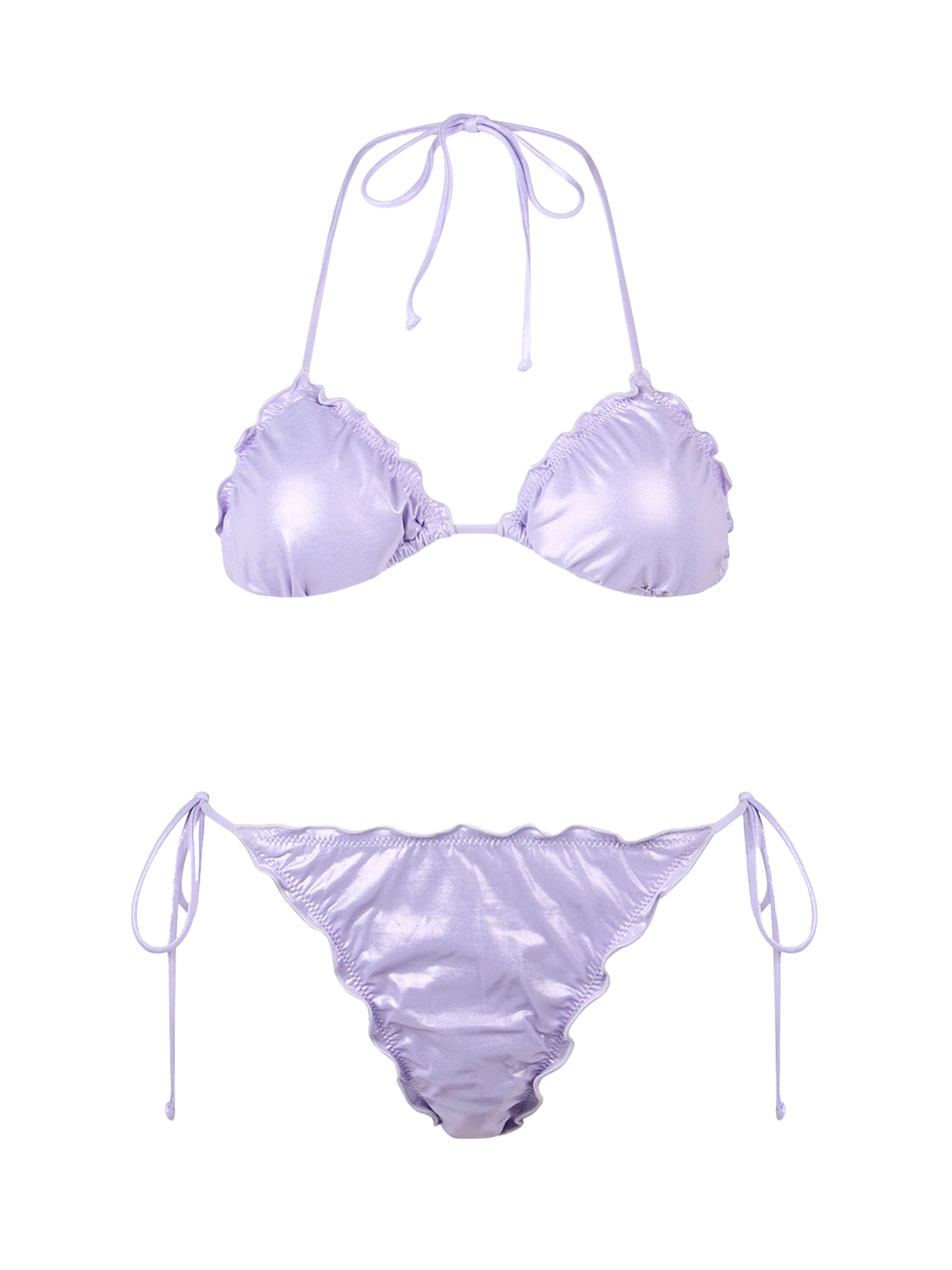 Woman lamina lilac classic triangle bikini Sagittarius Miami - MC2 Saint Barth