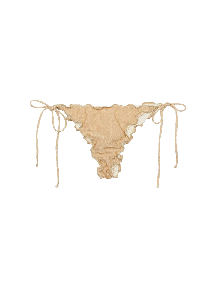 Miami lurex gold cheeky swim briefs