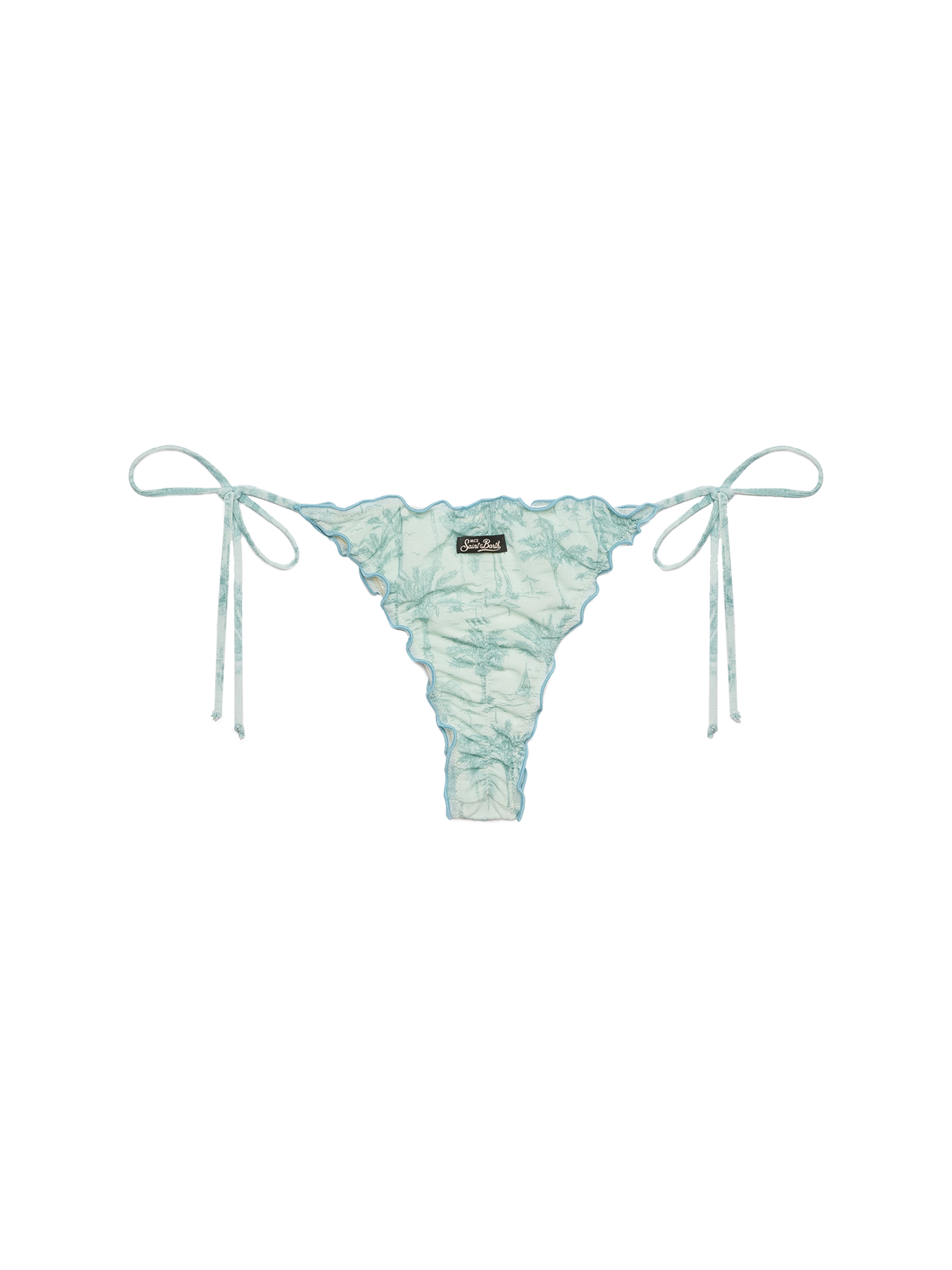 Miami lurex cheeky swim briefs with toile de jouy print - MC2 Saint Barth