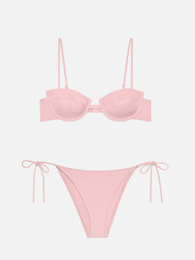 Virgo slip mare classico rosa - Salina bralette con ferretto rosa