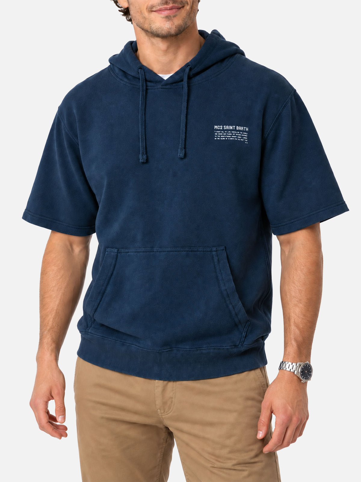 Felpa Mike maniche corte blu navy