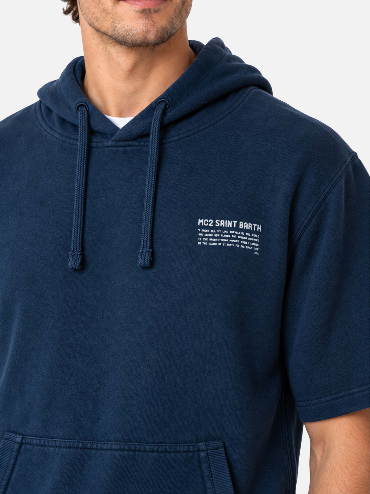 Felpa Mike maniche corte blu navy
