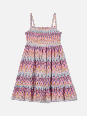 Robe d'été Miki en maille raschel avec motif flamme pastel 