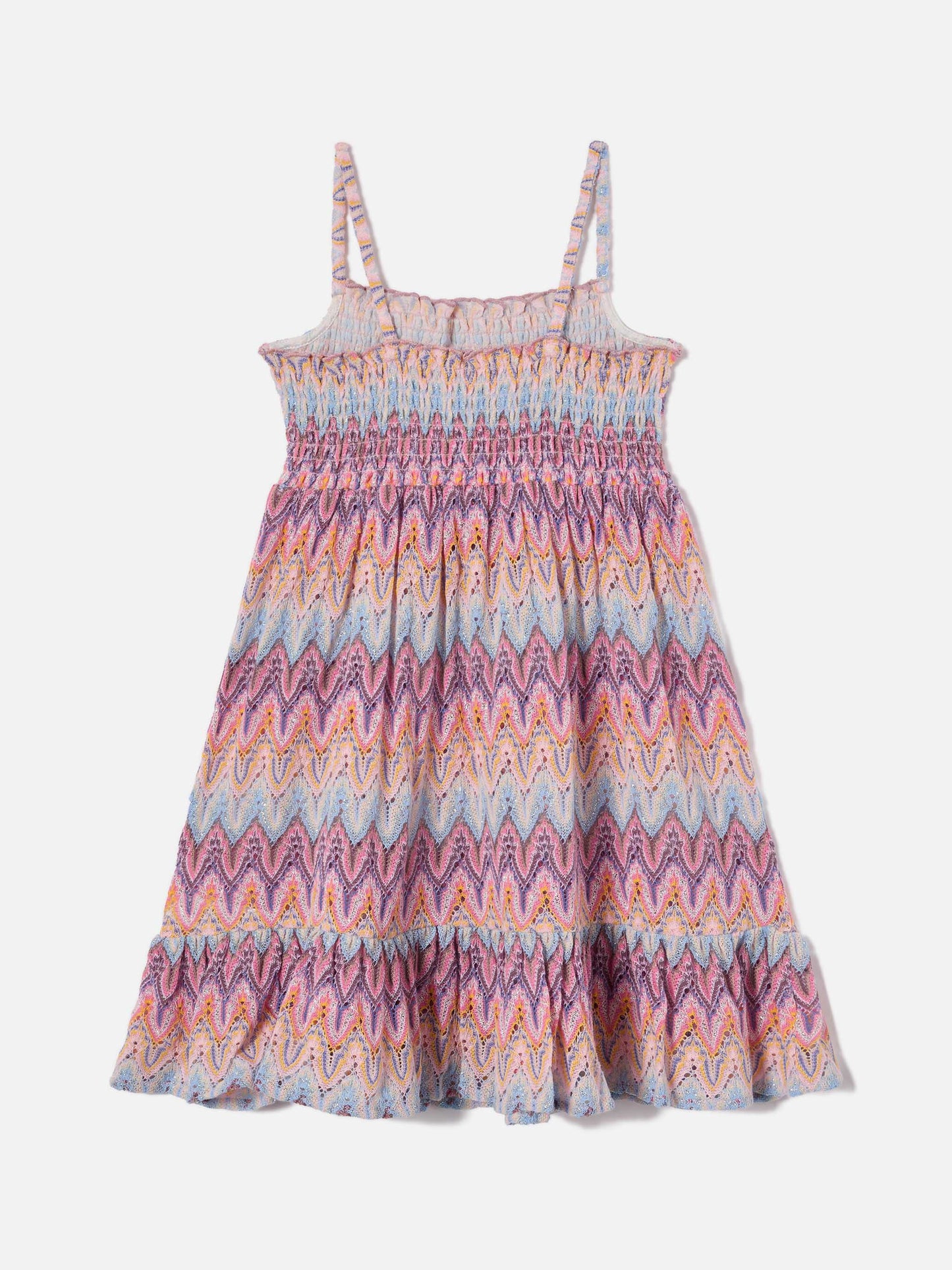 Robe d'été Miki en maille raschel avec motif flamme pastel 