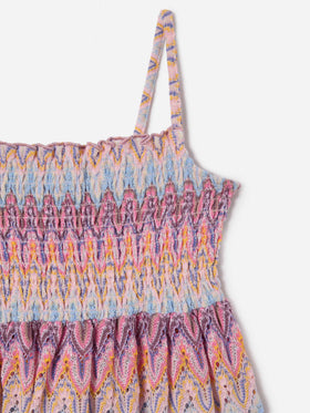 Robe d'été Miki en maille raschel avec motif flamme pastel 