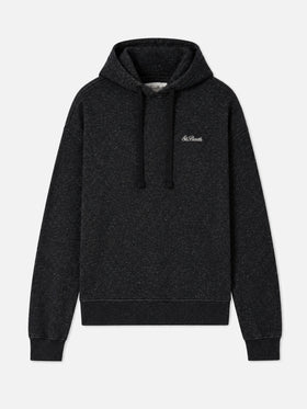 Sweat à capuche Mindy en mélange de coton-lurex noir 