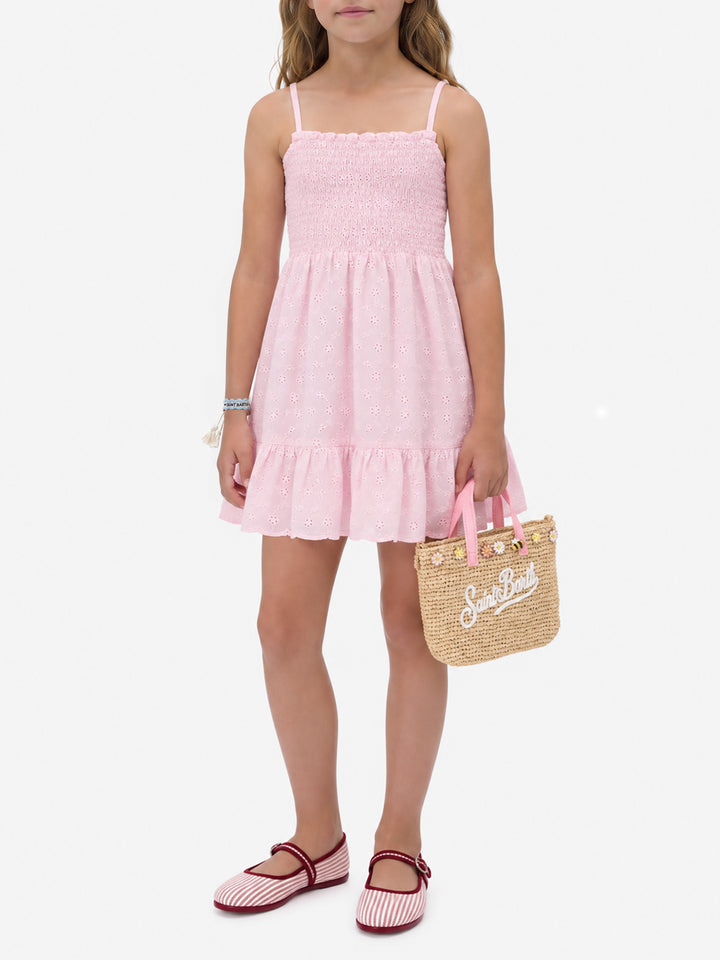 Pink Miki broderie anglaise cotton sundress