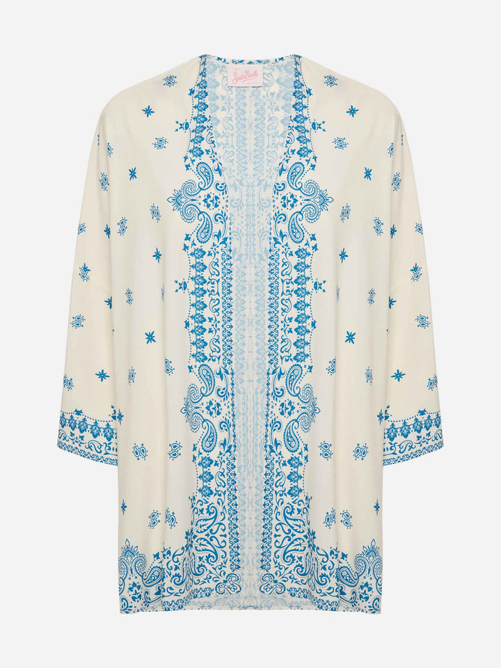 Milos Kimonojacke mit platziertem Bandana-Print