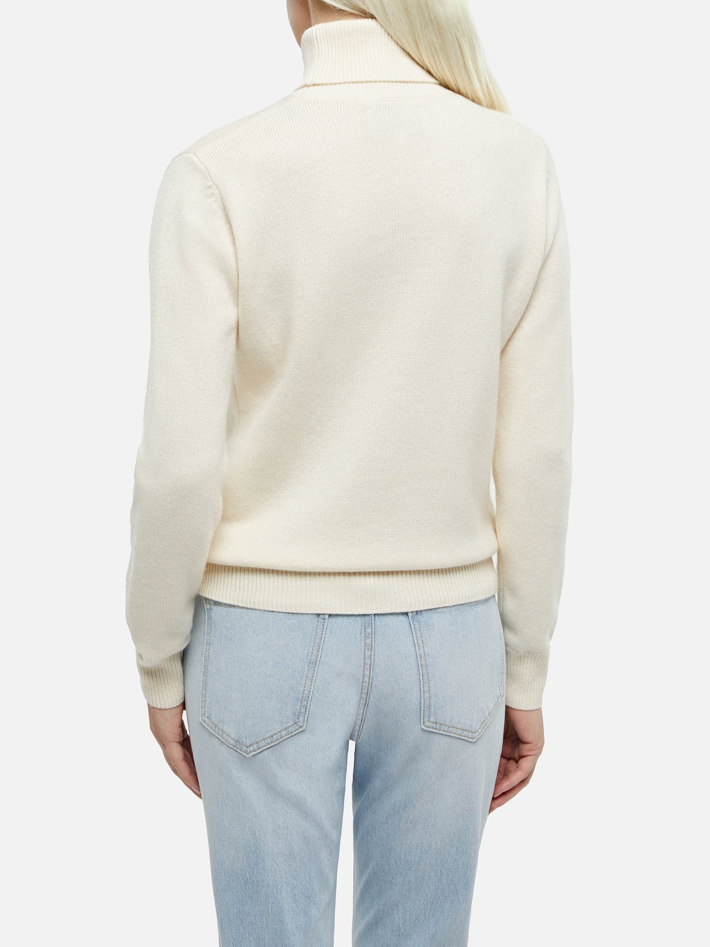 Woman white cashmere blend turtleneck sweater Moody - MC2 Saint Barth