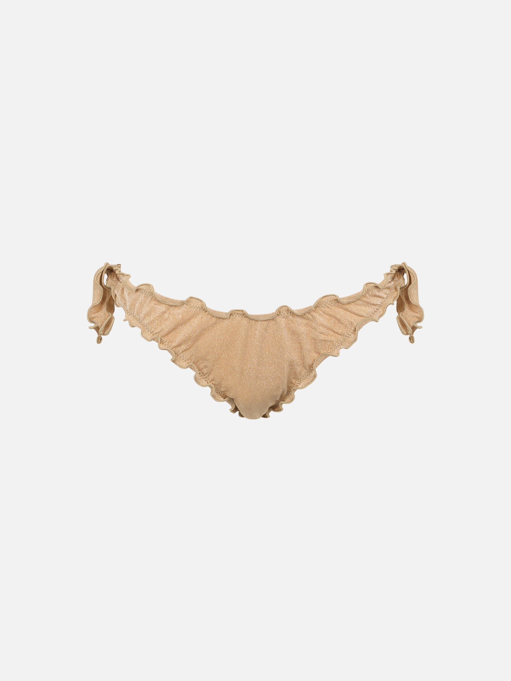 Woman gold lurex classic swim briefs Moon - MC2 Saint Barth