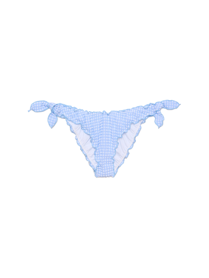 Classic seersucker triangle bikini Sagittarus Moon with gingham print - MC2 Saint Barth