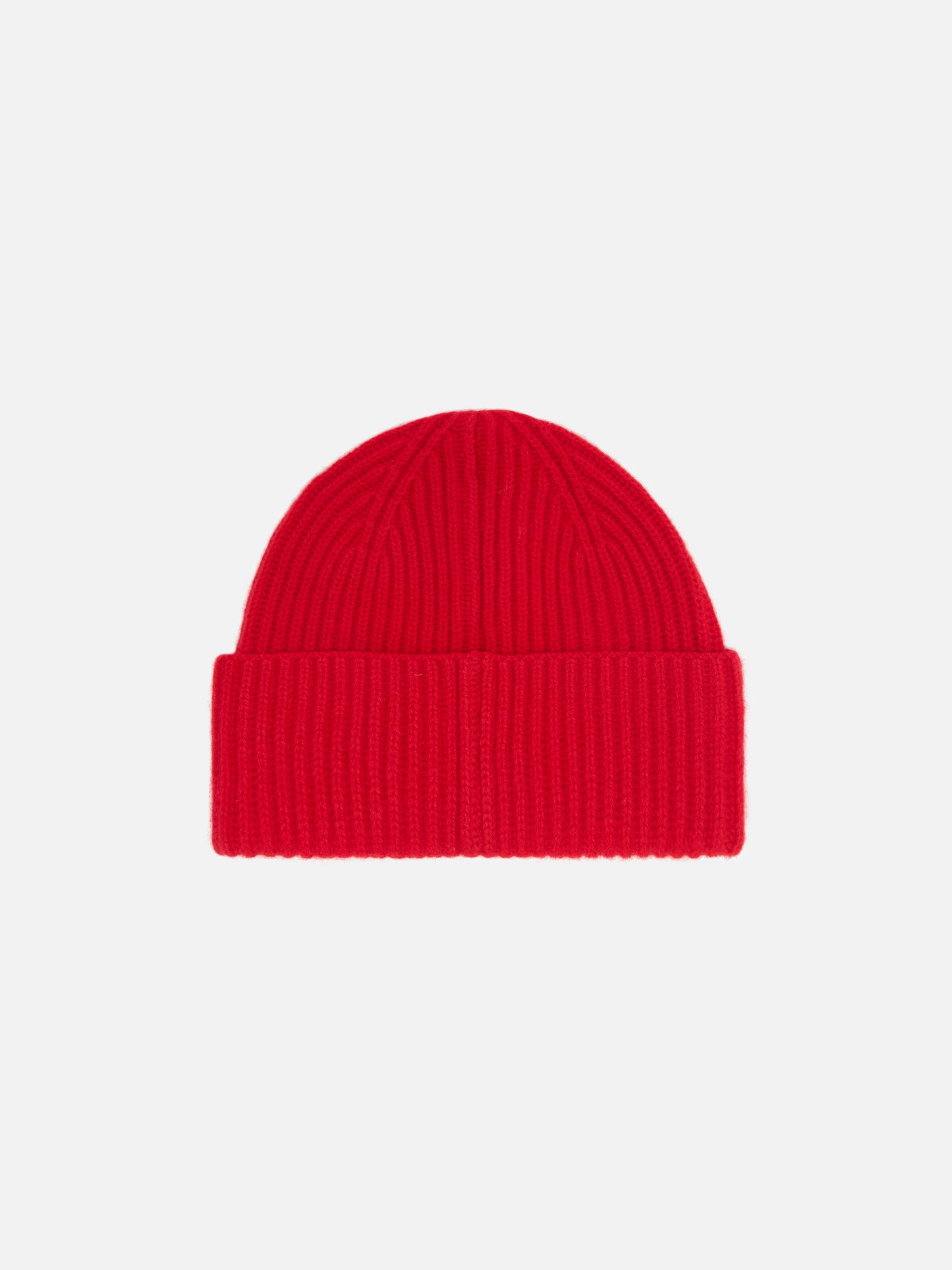 Berretto Moss in maglia rossa a coste con ricamo St. Barth