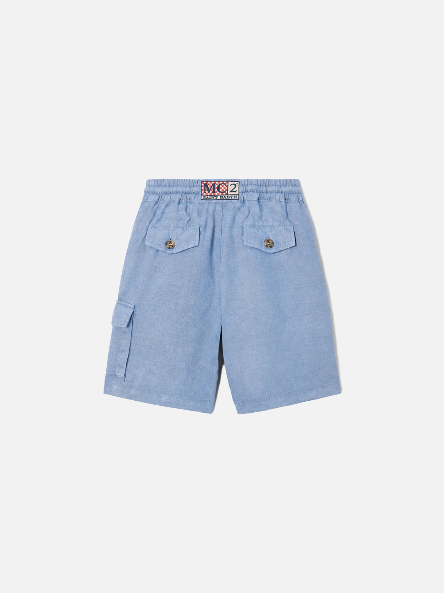 Bermudashorts Marseille Jr aus leichtem Denim-Chambray 