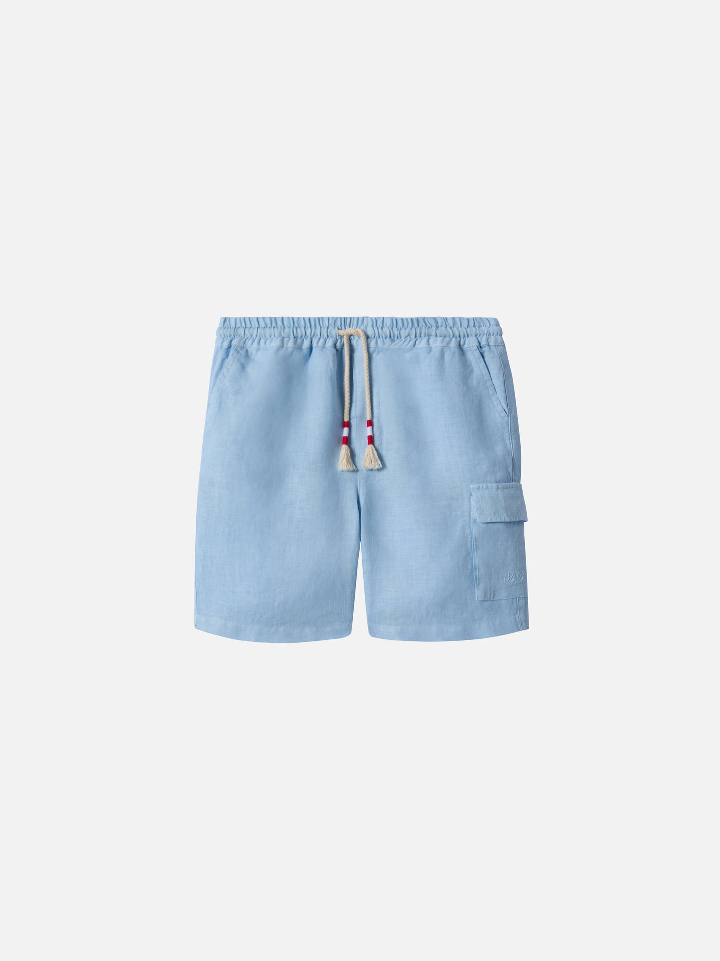 Light blue Marseille Jr shorts in linen