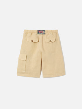 Shorts Marseille Jr in lino beige