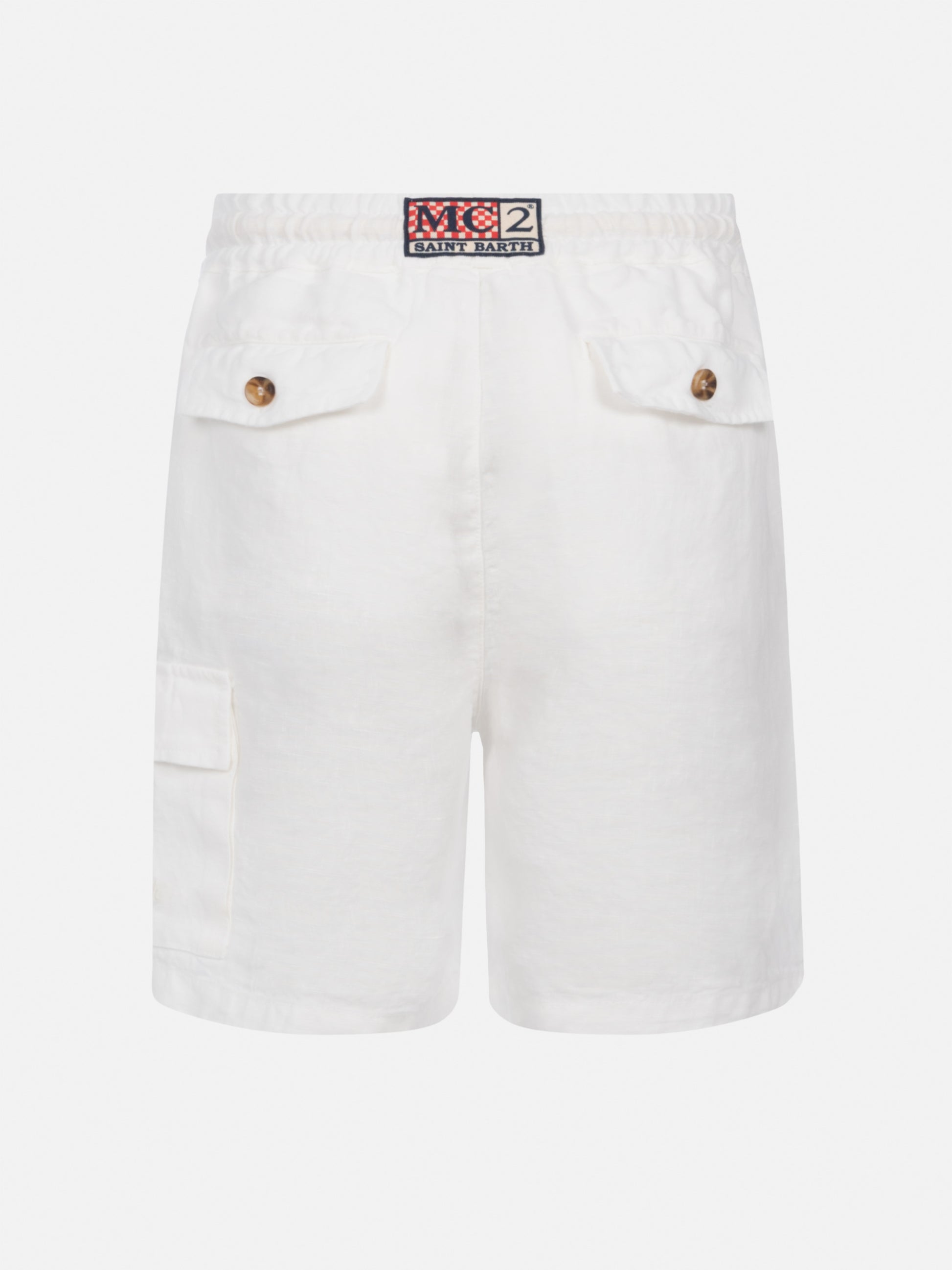 Marseille Jr white linen bemuda - MC2 Saint Barth