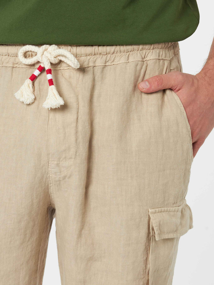 Man beige linen bermuda Marseille - MC2 Saint Barth