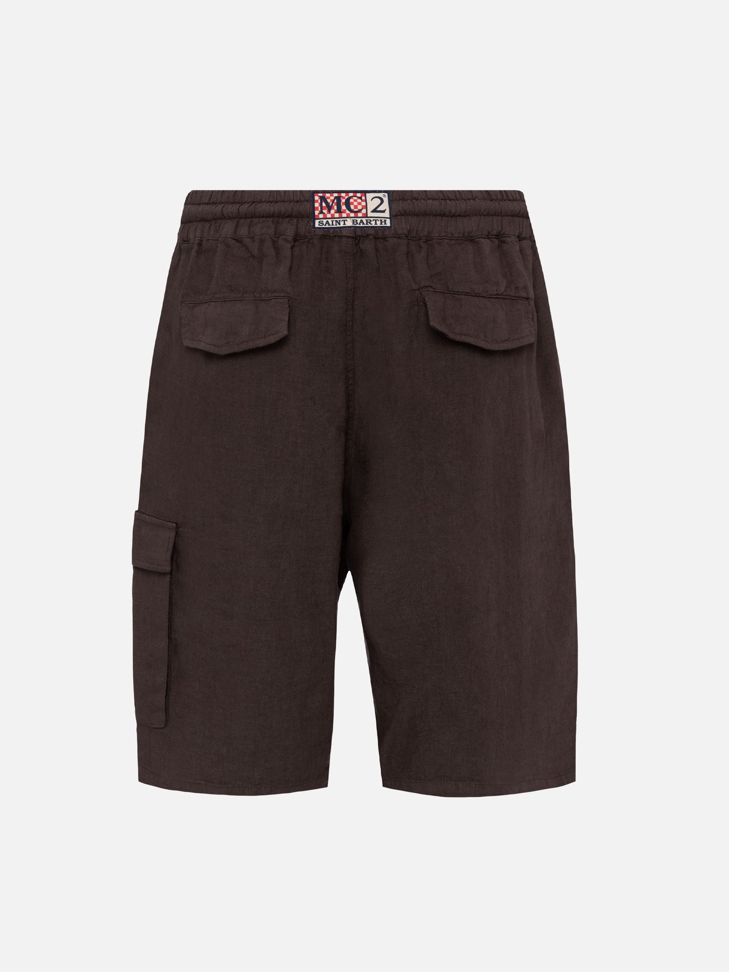 Brown linen bermuda Marseille - MC2 Saint Barth